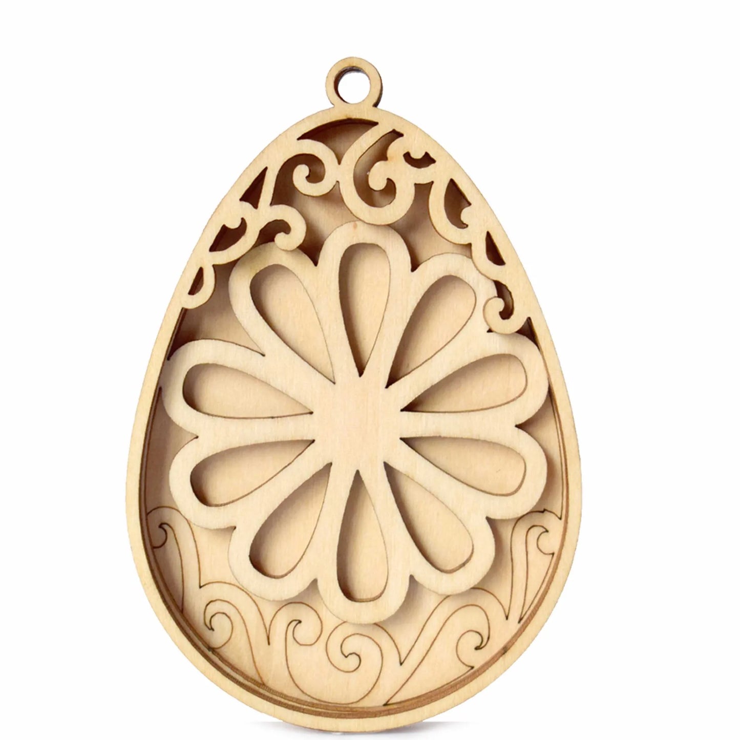 Easter and Thanksgiving 3 Eggs Unpainted Ornaments DIY Craft Organic Flowers Woodland Holidays Prefer Spring Hanging Wood Rabbit and Easter Eggs