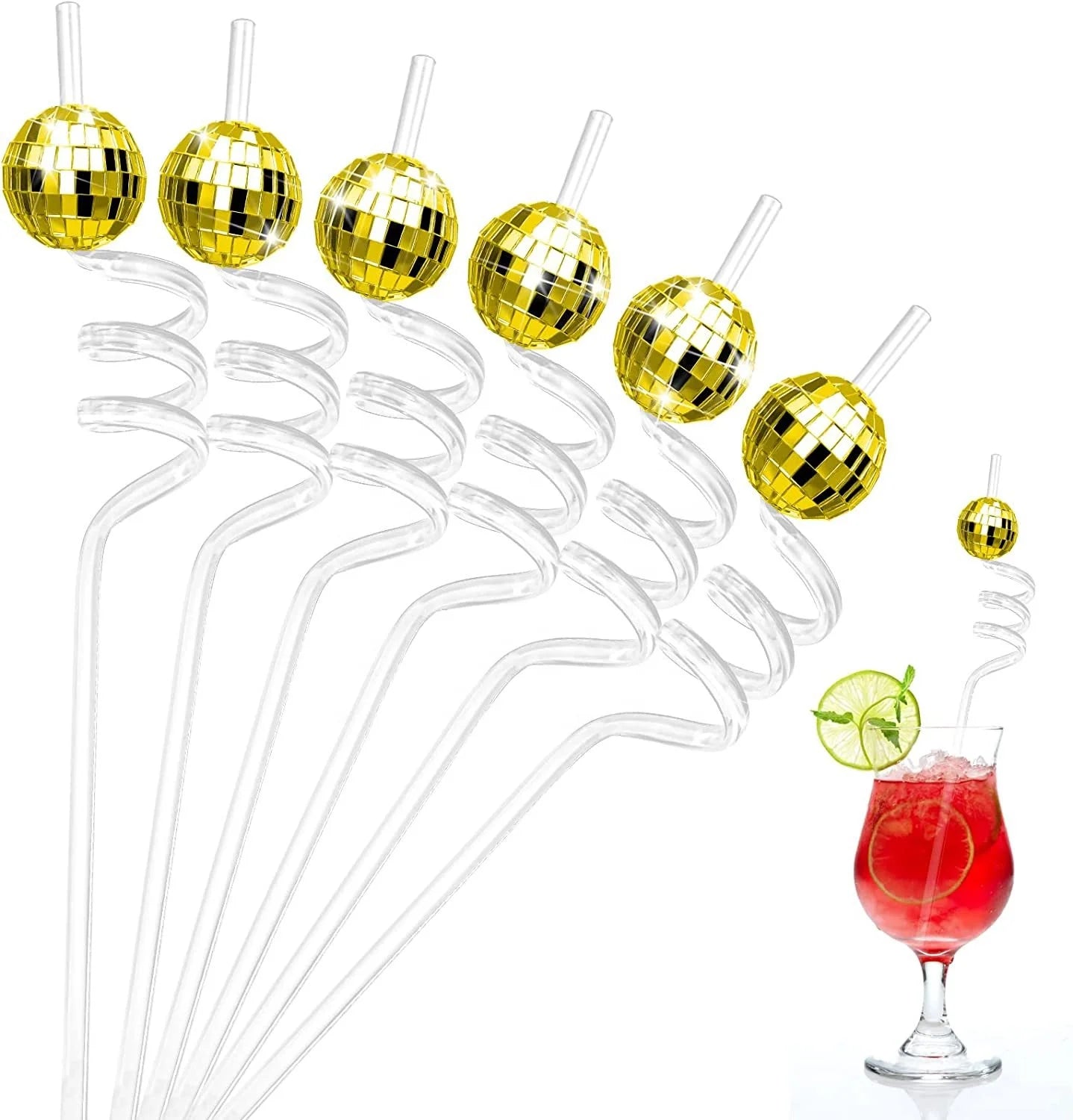 Bachelorette Party 1 70s Disco Party Decorations Mini Disco Straw Decorations 12 Piece Set Mirror Disco Ball Straw