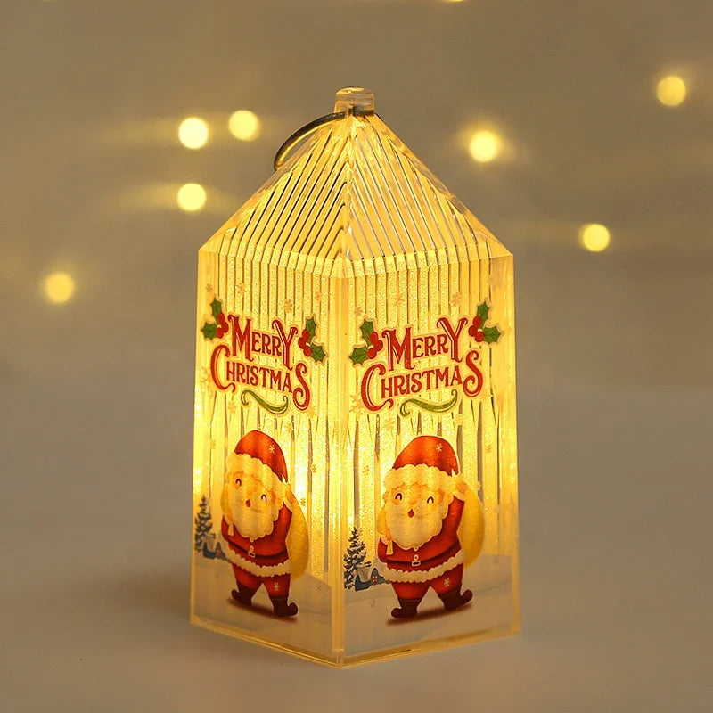 Light Emitting Diode Christmas Crystal Light Candlestick Light Emitting Diode Light Night Light Snowman Decoration Desktop Christmas Light Emitting Diode Light