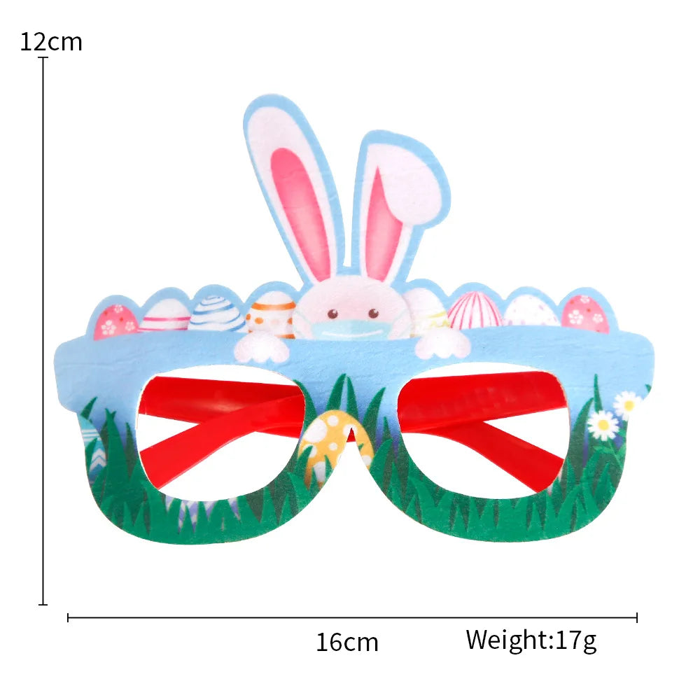 Easter and Thanksgiving 3 Novelty Easter Themed Glasses Party Glasses Decorative Glitter Bunny and Egg Sunglasses Frame Easter Party Glasses