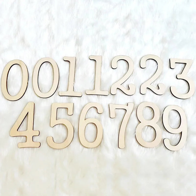 Birthday Party 2 Decorative Set Baby Monthly Card Wooden Letters Month Day Birthday Party Photo Props Alphabet Wood Chips DIY Ornament