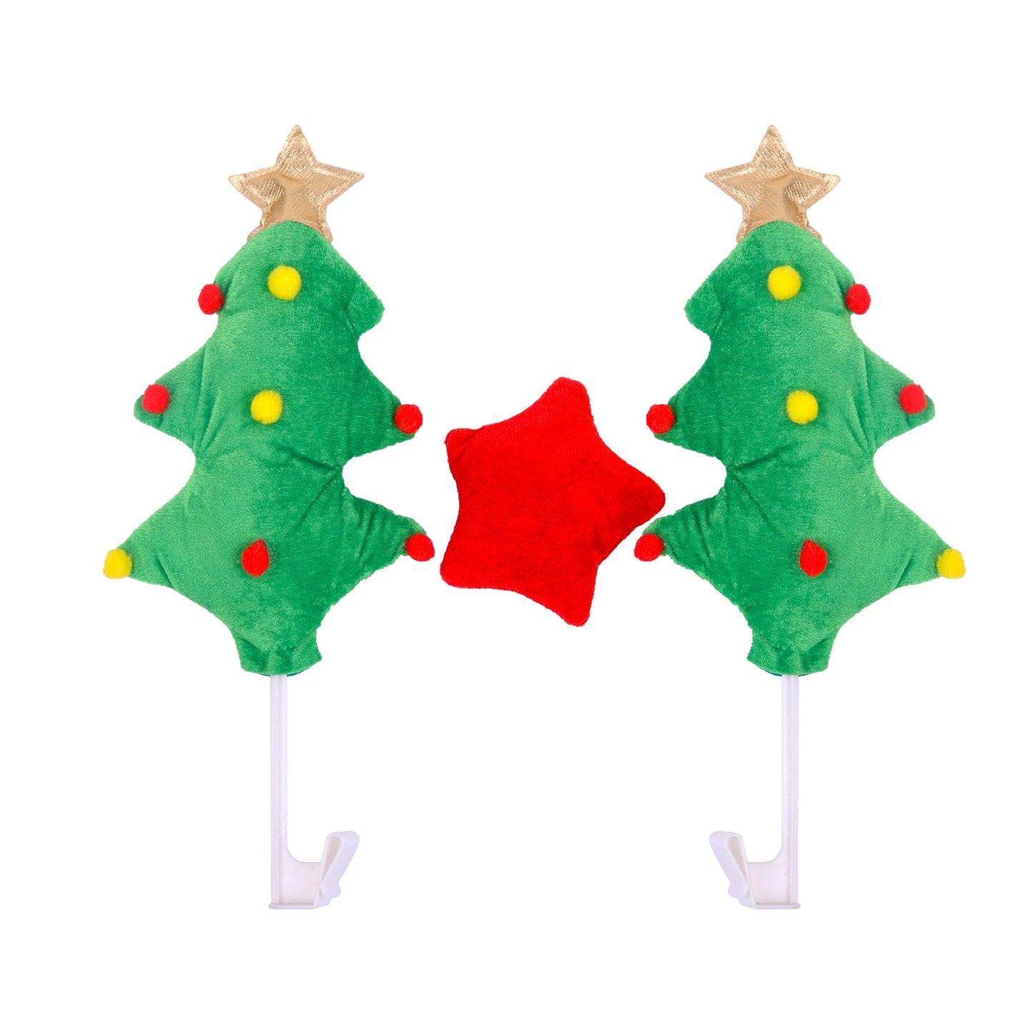 Green Christmas tree car decoration toy reindeer ear nose corner clothing set green Christmas tree car Christmas decoration