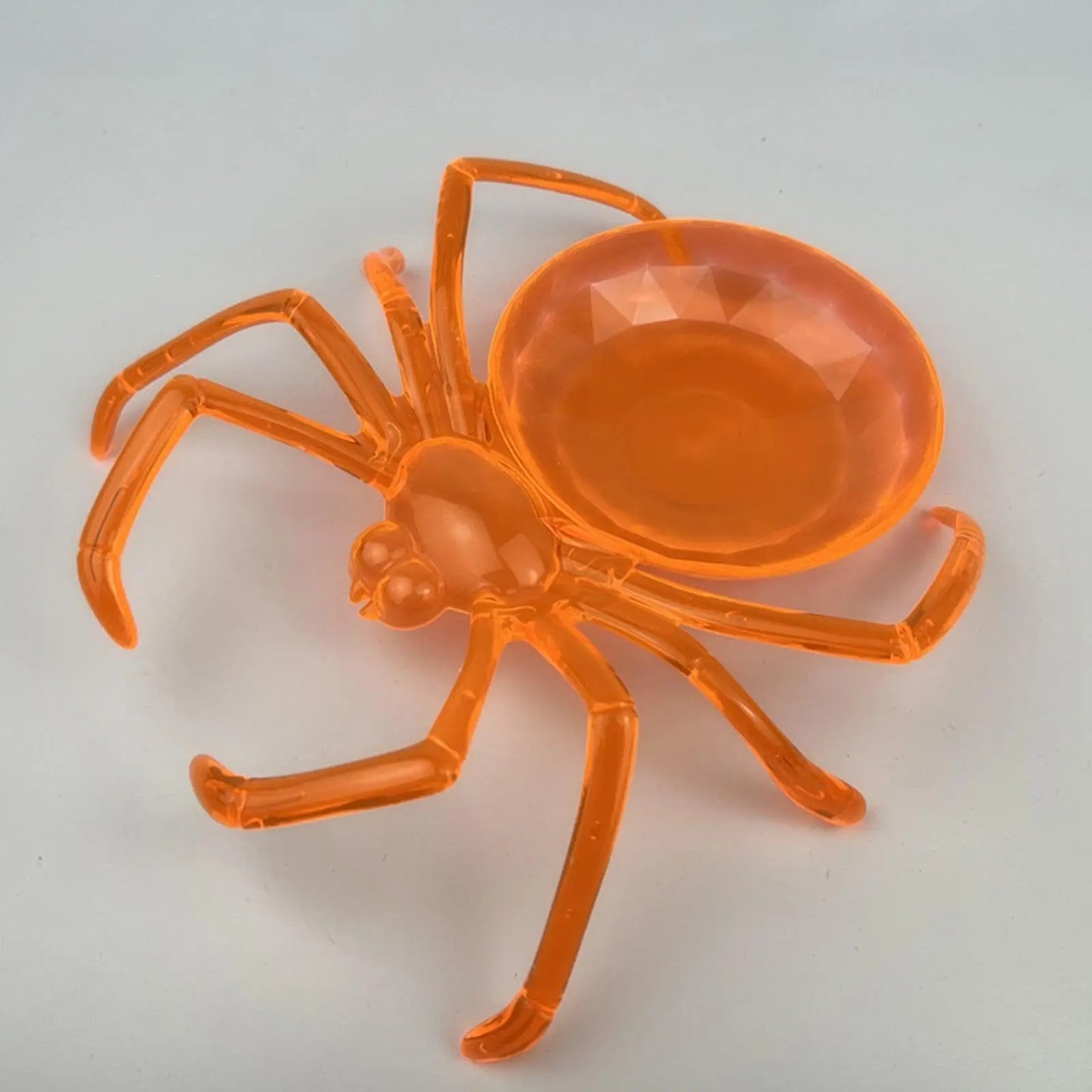 Bandeja de frutas de Halloween e Dia dos Mortos de 24*23 cm, aranha assustadora, bandeja de doces de plástico para decoração de mesa de festa de Halloween, recipientes de armazenamento de Halloween 