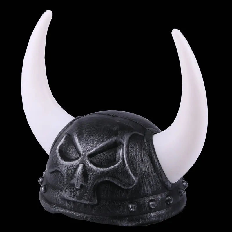 Halloween & Day of the Dead Wholesale Halloween Devil Head Strap Viking Helmet Devil Horned Hat Halloween Party Costume