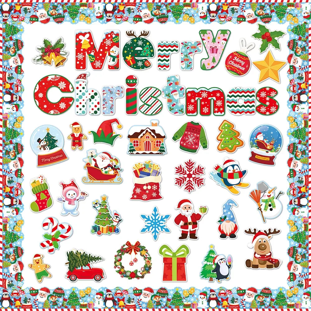 New to Colored Wall Tree Board Christmas Party Sticker Set Christmas Decorations