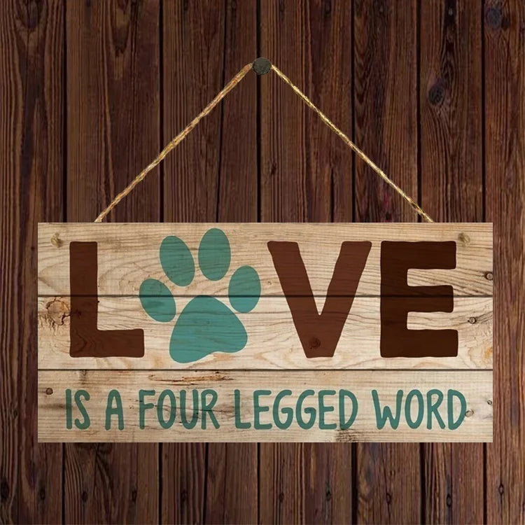 Pet Festival, Dog Bone Dog House Wooden Tag Dog Bone Logo Wooden Hanging Plaque Signs