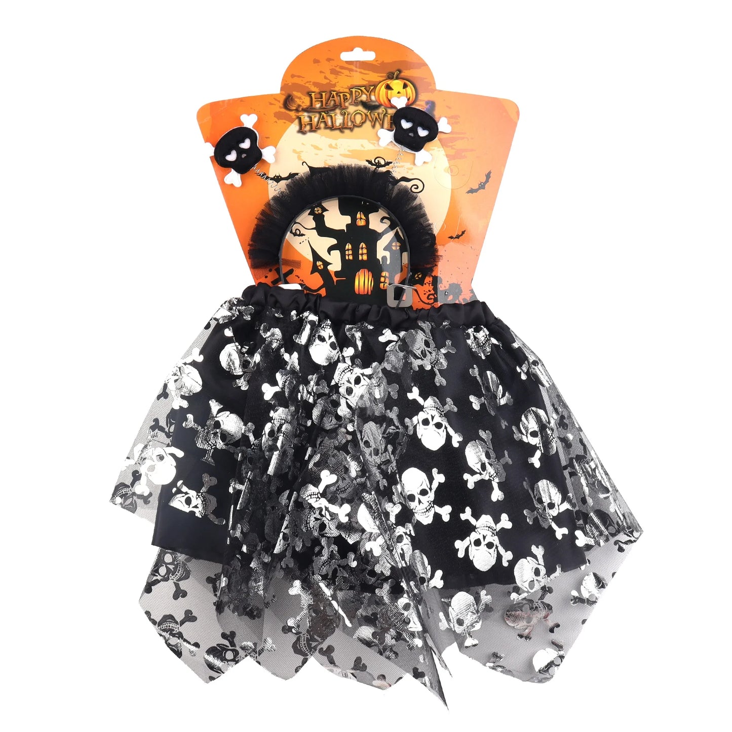 Halloween & Day of the Dead Costume Dress Up Headband Skirt Costume Cosplay Suit Girl Cute Skeleton Costume