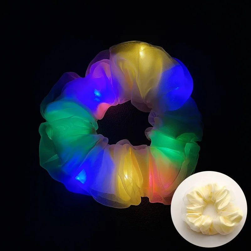 Bachelor Party 1 Novelty Light Up Clockwork Elastic Mesh Headband Girls Silk Clockwork Accessories Light Emitting Diode Party Supplies