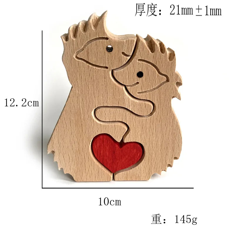 Wooden Crafts, New Arrivals Home Wooden Craft Decorative Gifts Wooden Animal Puzzle Gifts Valentine's Day Mom Day Wooden Gifts