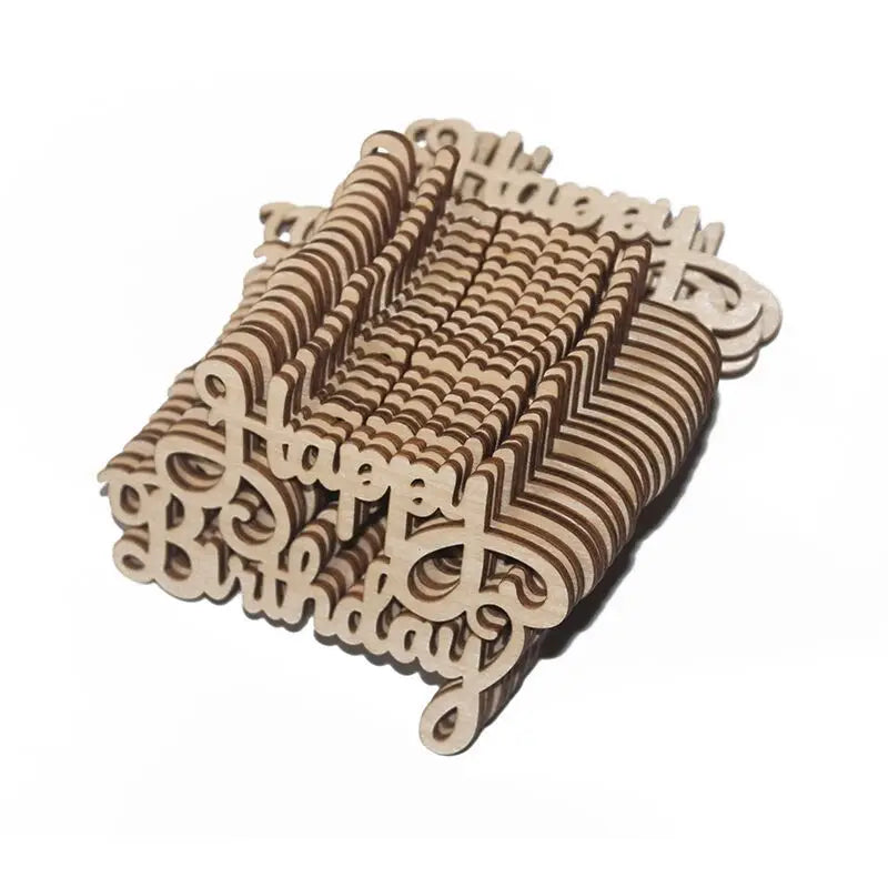 Birthday Party 2 Laser Cut Wooden Calendar Decorations Happy Birthday Letter Wooden Decorations Custom Wooden Ornaments