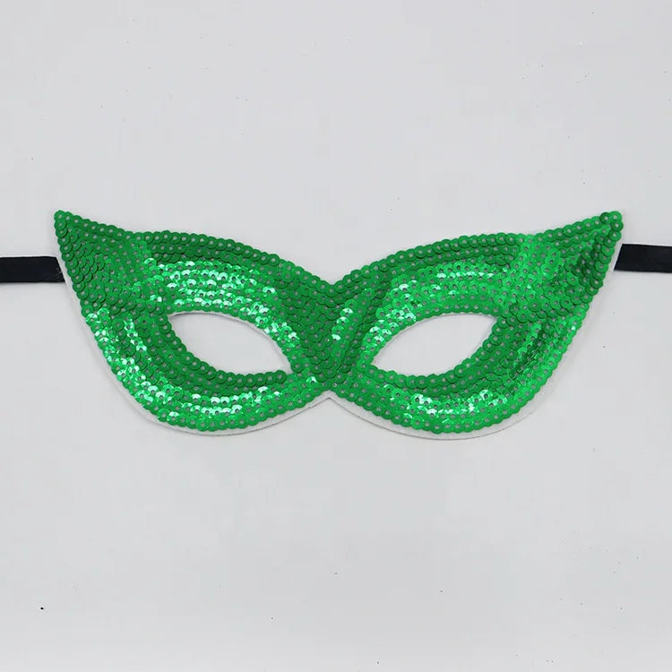 Carnaval Carnival Carnival Theme Gold Purple Green Sequins Half Face Mask Masquerade Sexy Performance Mask