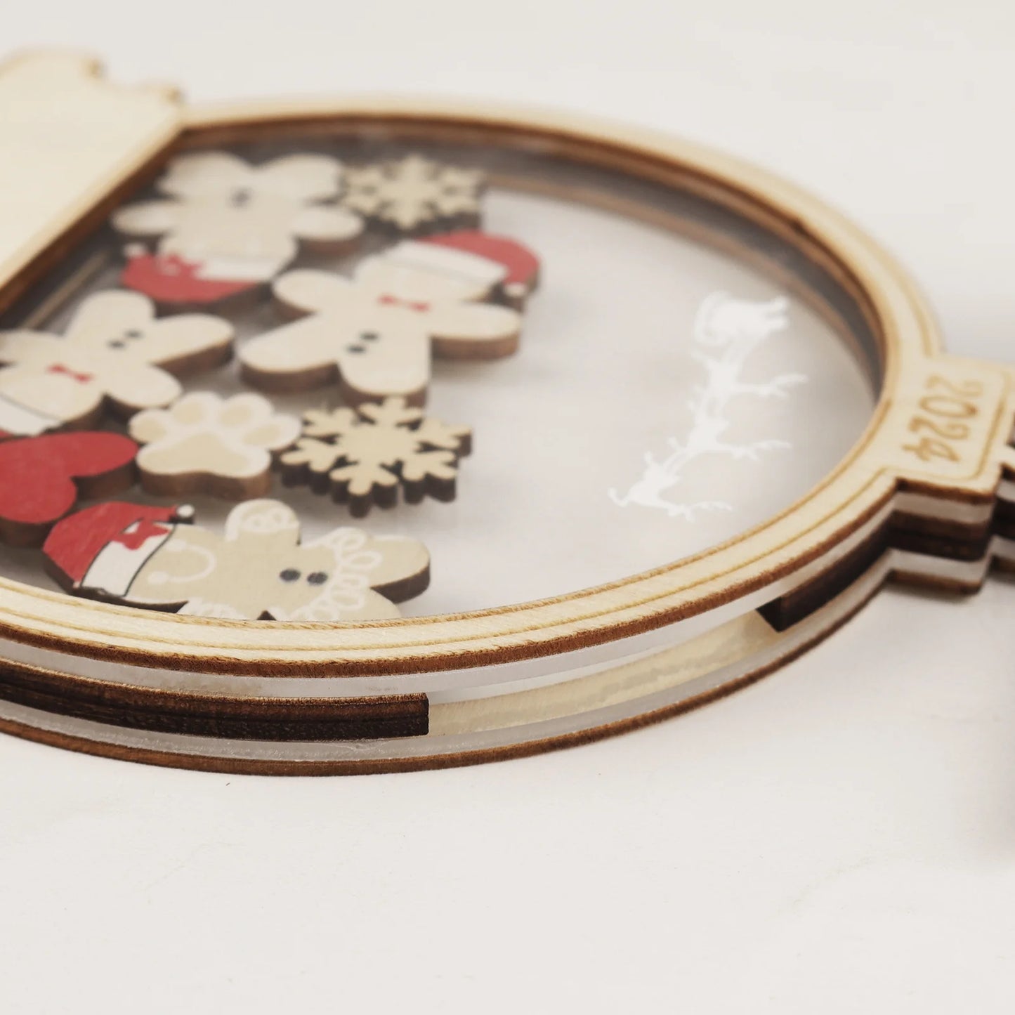 Personalized Gingerbread Hat Family Christmas Ornaments Custom Home Ornaments 2024 Family 4D Milkshake Ornaments