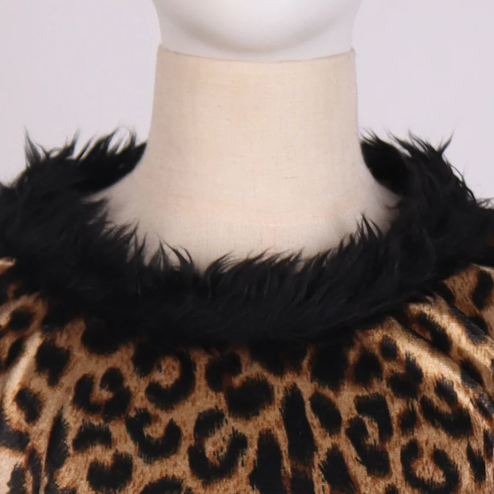 Fantasia de festa de Halloween e Dia dos Mortos, saia de cosplay de leopardo, fantasia infantil, traje personalizado, traje de show de leopardo, cauda 