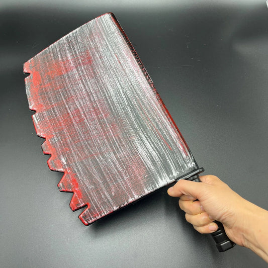 Halloween & Death Day 40 * 20cm Giant Realistic Kitchen Cleaver for Haunted Houses Halloween Party Artificial Plastic Bloody Halloween Butcher Knife