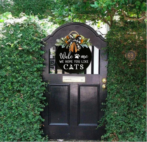 Pet Festival, Poplar Pet Door Sign American Country Welcome Sign Front Door Decoration Custom Home Decoration Wooden Sign