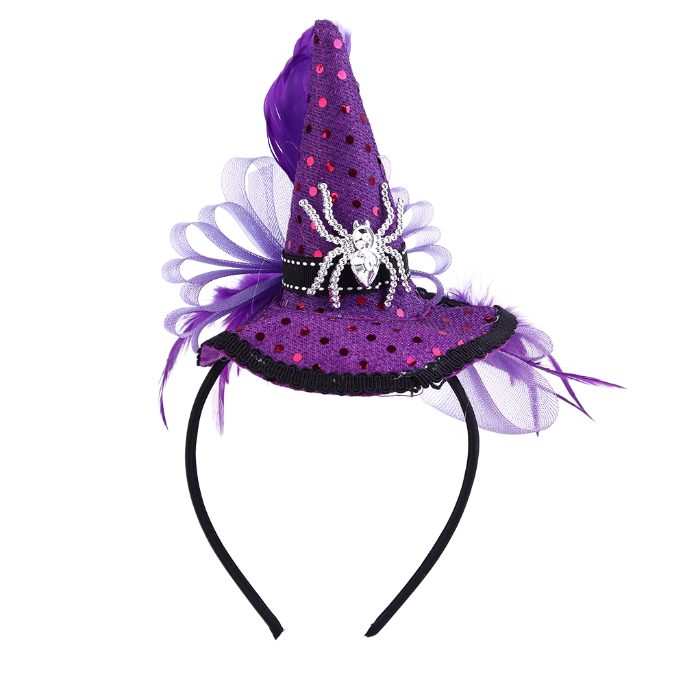 Halloween & Day of the Dead Witch Costume Headdress Witch Hat Halloween Costume Cosplay Party Witch Headdress