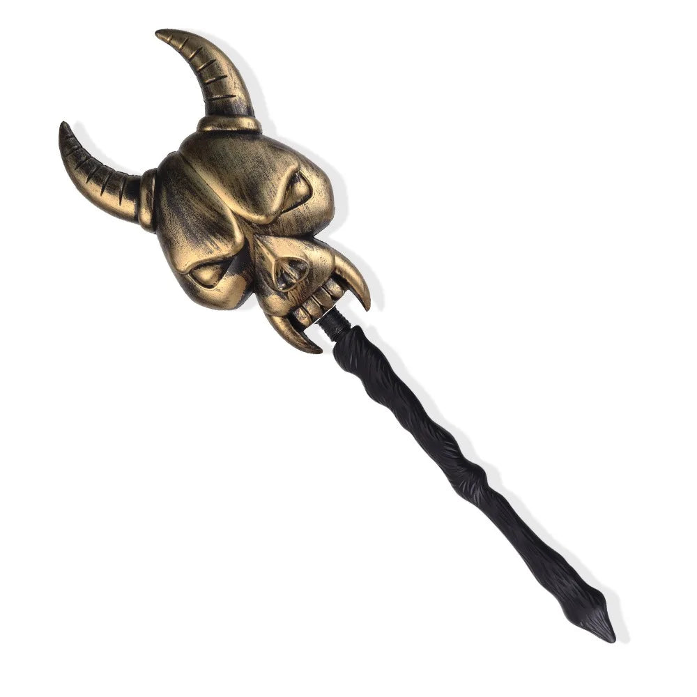 Halloween & Day of the Dead, Halloween Cosplay Ornaments Reaper Sickle Prop Bat Sickle Ghost Trident Model Brass Halloween Skull Trident