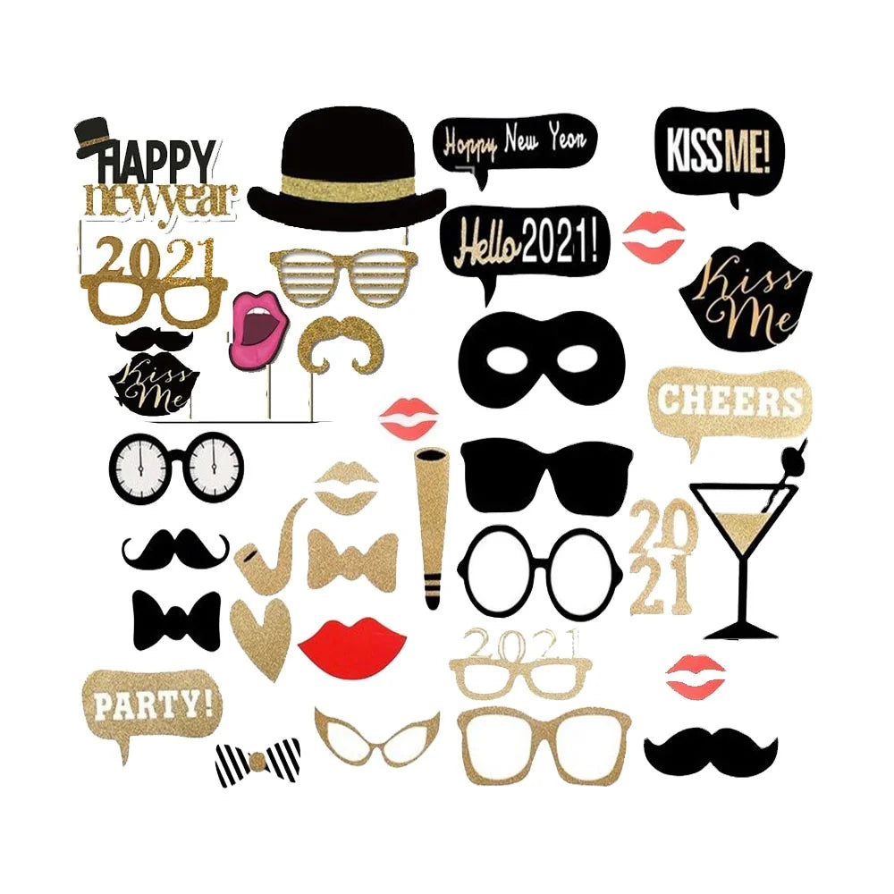 New Year's Eve, New Year's Eve Party Supplies Decoration Happy New Year, the delivery will automatically adjust the latest number of years