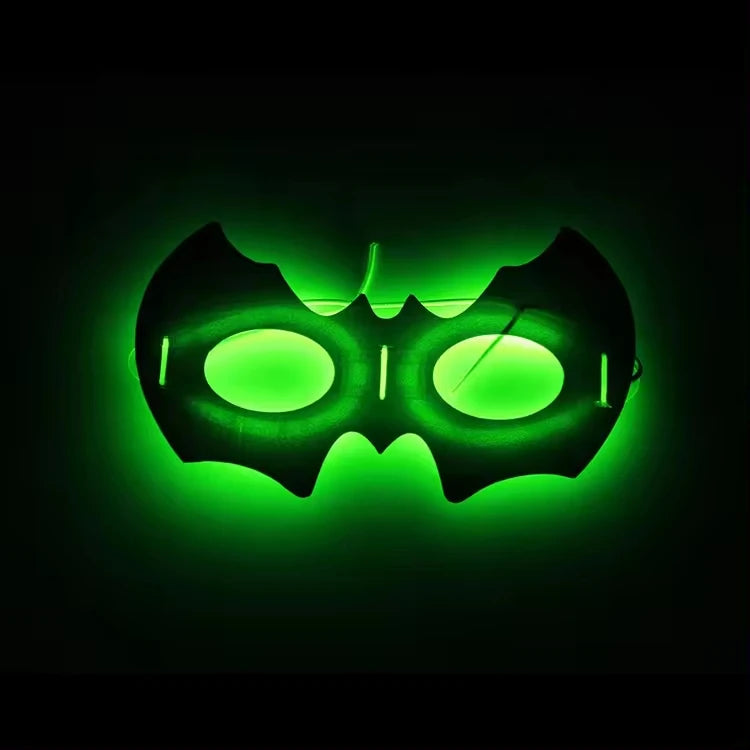 Halloween & Day of the Dead Glow Mask Bat Eye Mask Costume Black Bat Mask Dress Up Adult Children Eye Mask Costume Accessories