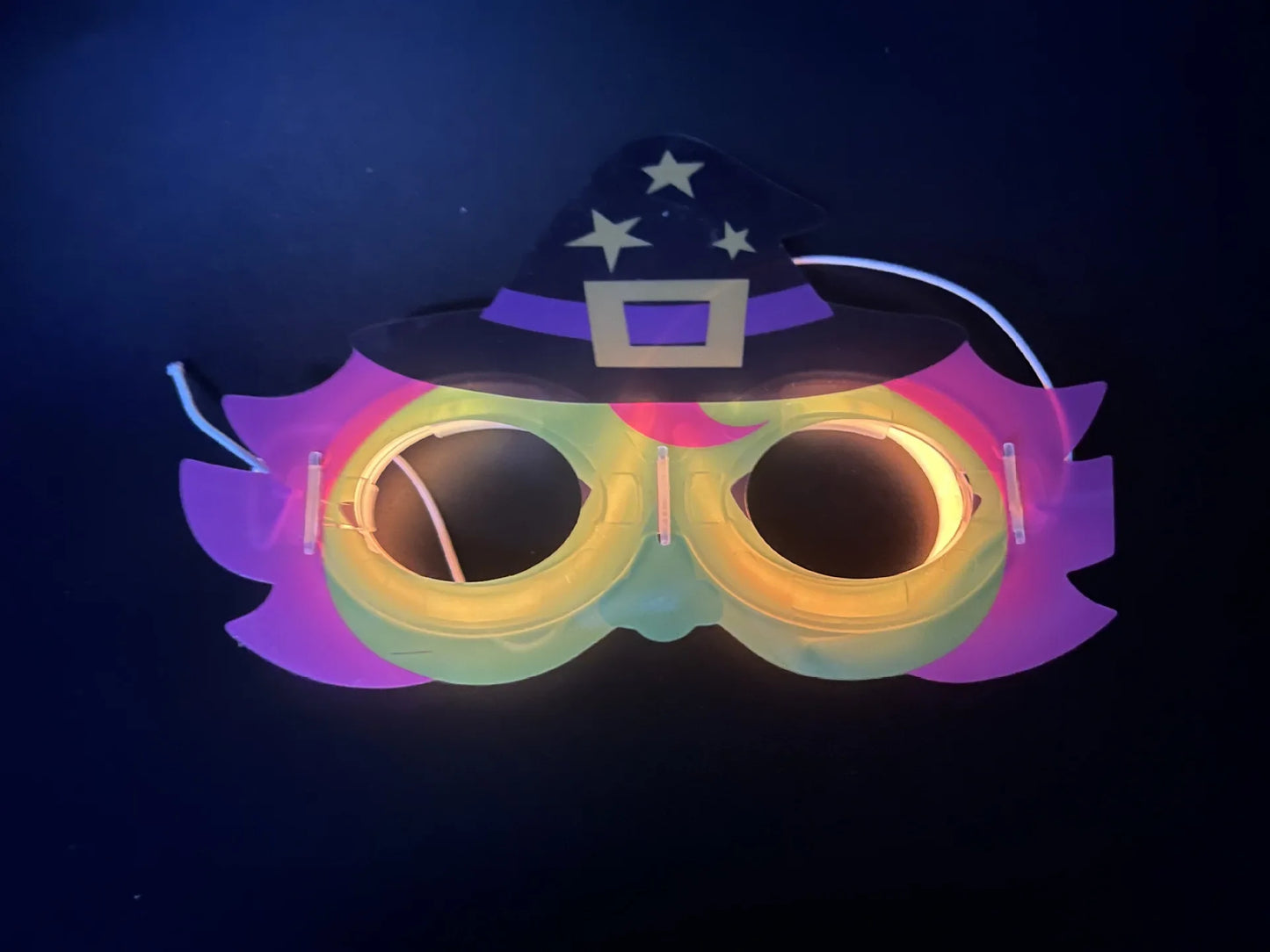 Halloween & Day of the Dead Glow Mask Bat Eye Mask Costume Black Bat Mask Dress Up Adult Children Halloween Glow Party Eye Mask