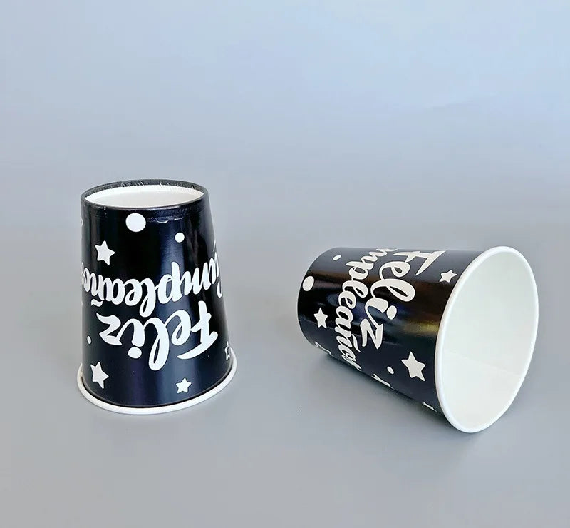 Birthday Party 2 Wholesale 9oz Paper Cup Party Disposable Color Birthday Party Paper Cup Holiday Celebration Paper Cup