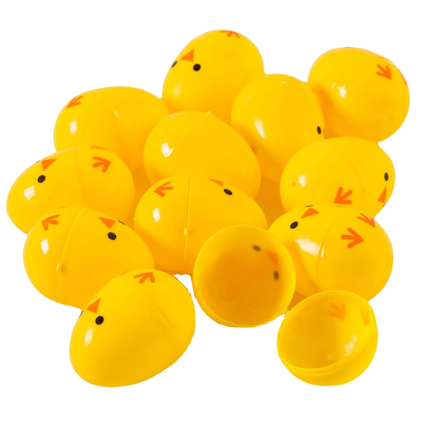 Easter and Thanksgiving 3 Chicks Plastic Eggs Party Decorations Chicks Fillable Plastic Easter Eggs Yellow Easter Basket Fillers