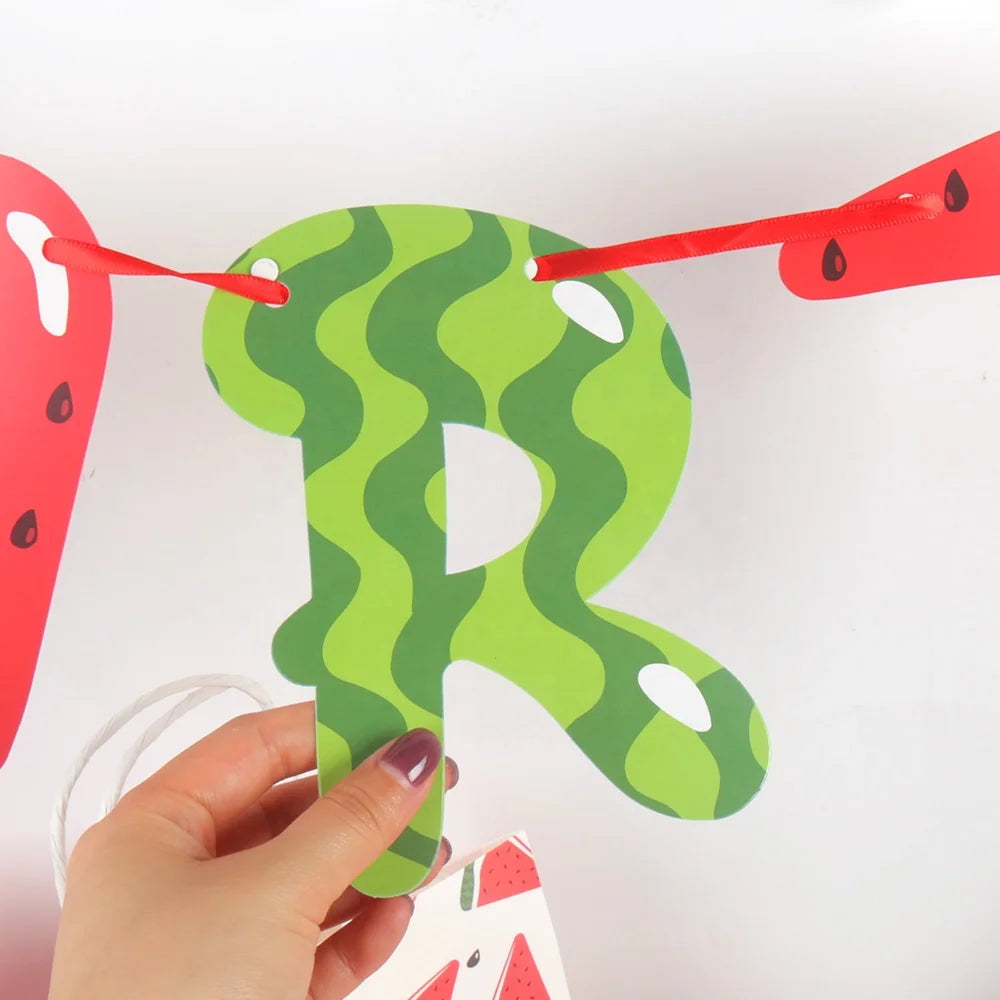 Birthday Party 2 Summer Fruit Themed Watermelon Party Decoration Melon Paper Plate Children's Birthday Party Supplies