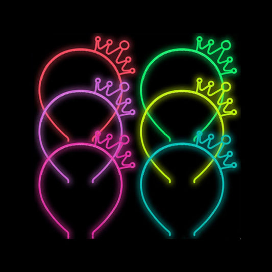 Birthday Party 2 Wholesale Birthday Party Decoration Candy Color Lighting Headband Plastic Crown Tiara