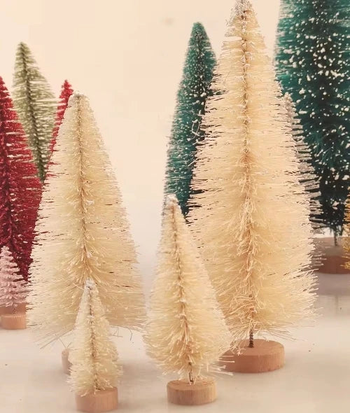 2022 Christmas Party Home Decoration Christmas Party Sisal Tree Small Christmas Tree Mini Christmas Craft Tree