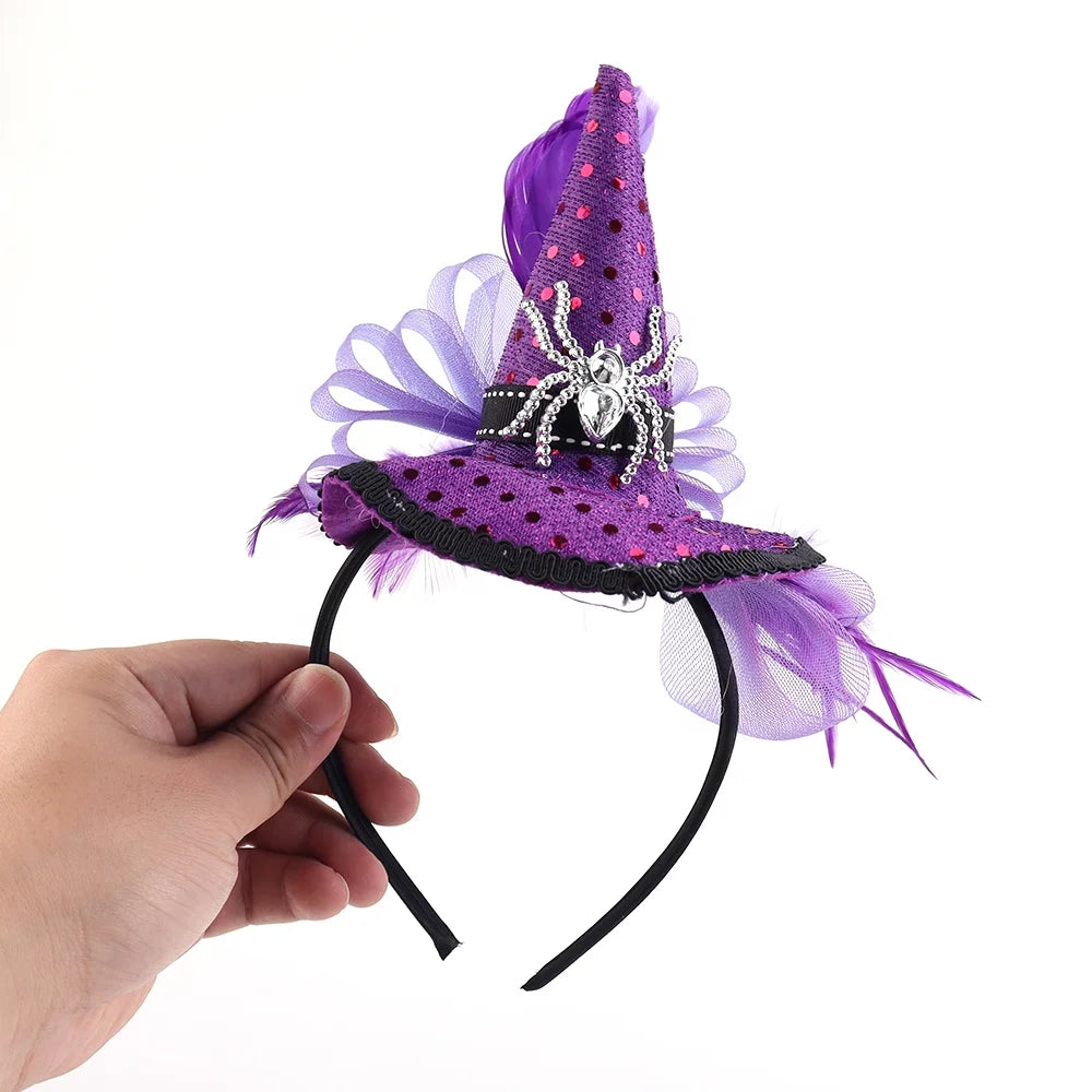 Halloween & Day of the Dead Witch Costume Headdress Witch Hat Halloween Costume Cosplay Party Witch Headdress