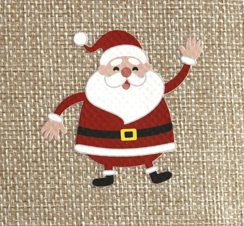 10 * 14Cm 6pcs/set custom Christmas burlap gift bag pull rope candy wrapping paper Christmas party supplies Christmas pull rope gift bag 
