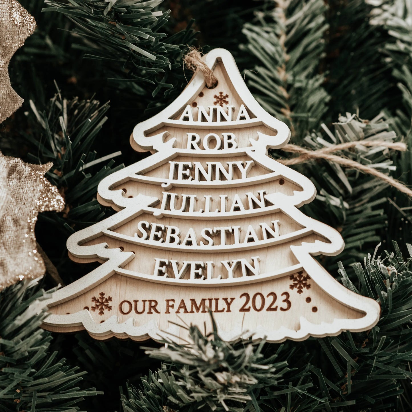 Personalized Christmas Tree Ornaments Customized Family Name Christmas Ornaments Christmas Home Decoration Gifts