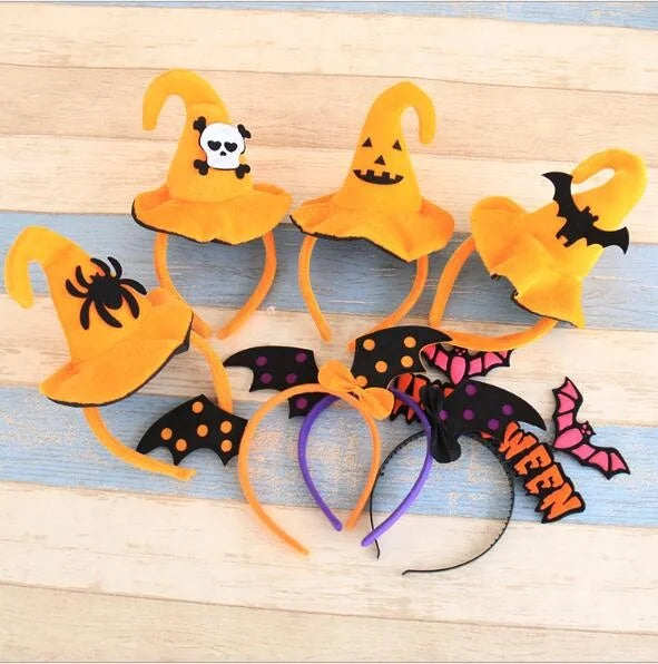 Easter and Thanksgiving 3 Party Costume Supplies Yellow Plush Witch Pumpkin Headband Halloween Headband