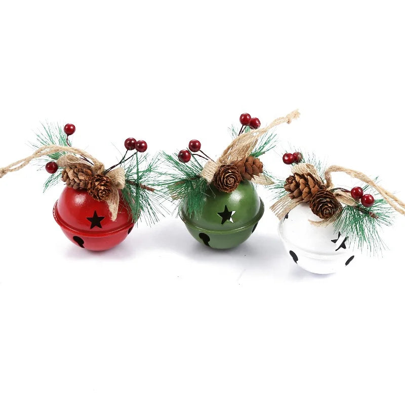 DIY Crafts Christmas Gifts Christmas Party Decorations Metal Christmas Bells Decorating Holly Berries