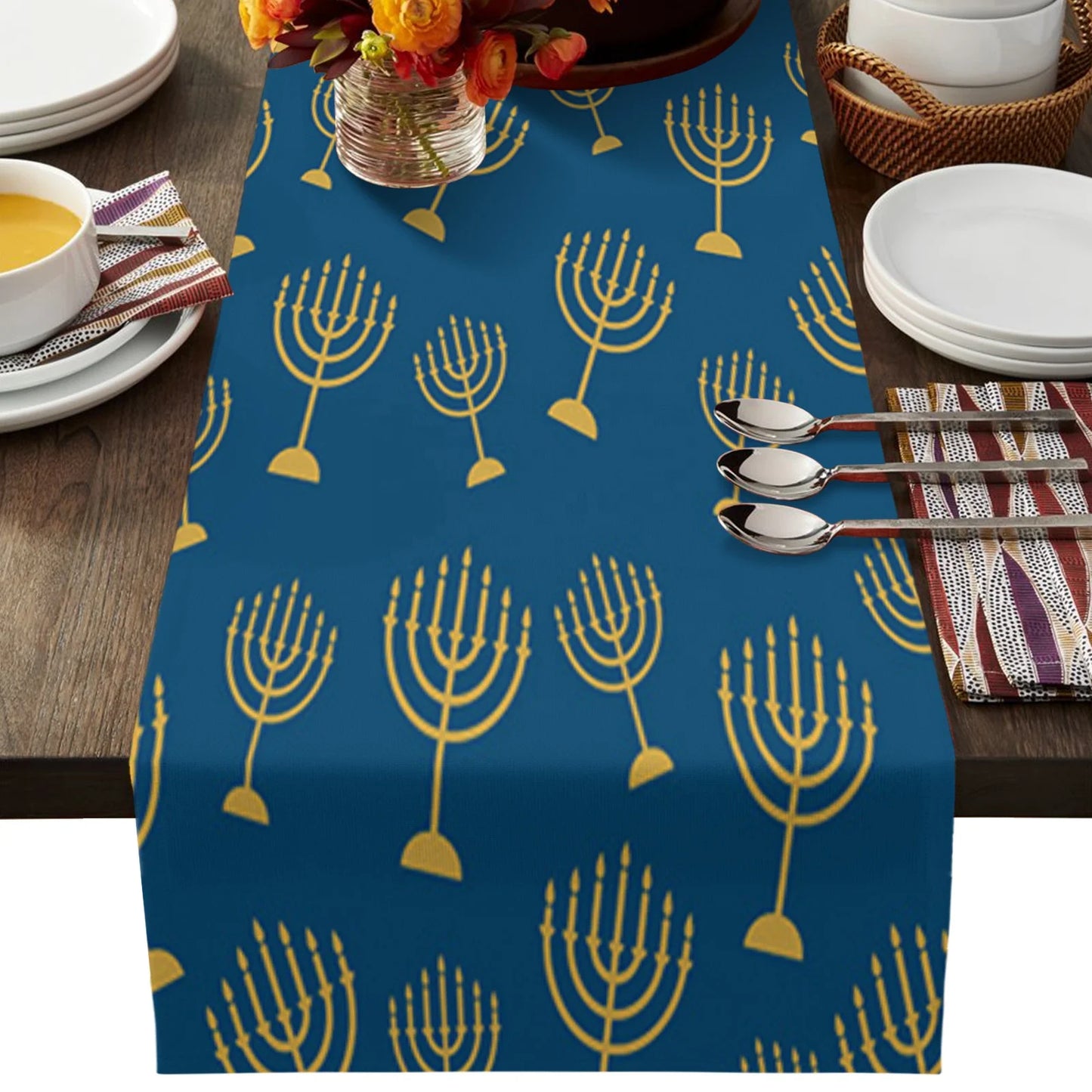Jewish Hanukkah Candlestick Kitchen Table Decoration Happy Hanukkah Candlestick