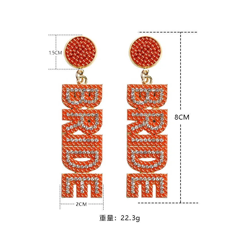 Bachelorette Party 1 Single Earrings Seed Beads Wedding Dress Earrings Bridal Earrings