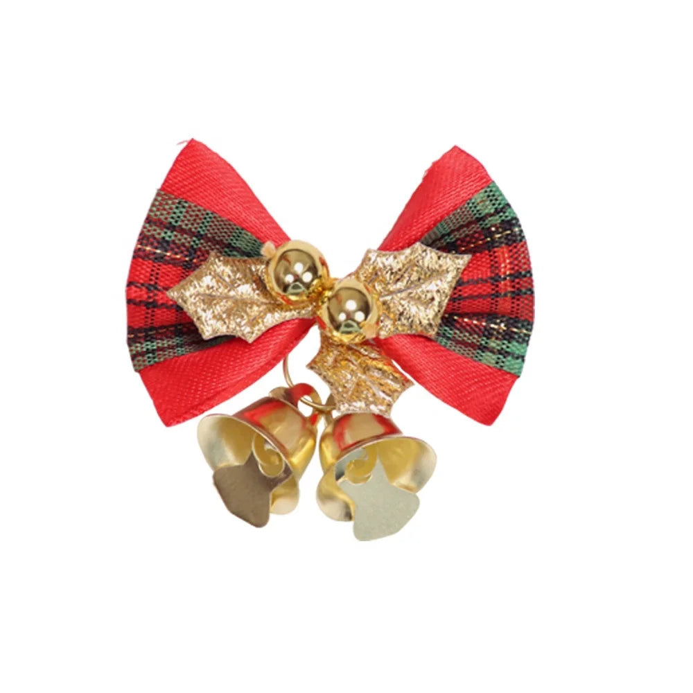 Christmas Party Decorations Mini Christmas Tree Decorations Hanging Bows Christmas Bows with Bells
