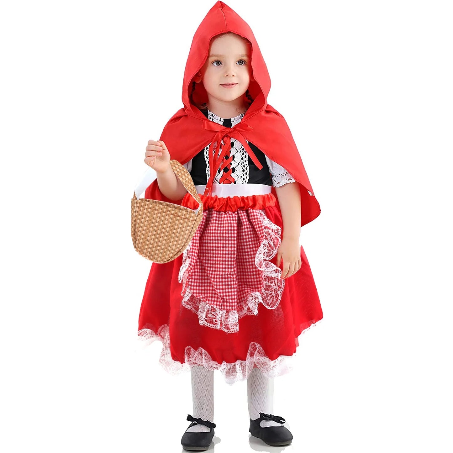 Halloween & Day of the Dead Girl Book Character Costume Baby Little Red Girl Costume for Girls Ages 3-8