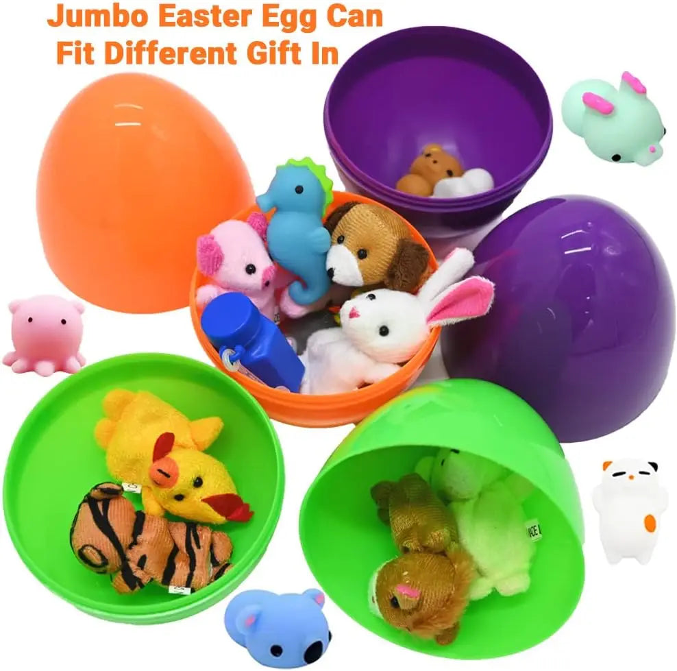 Easter and Thanksgiving 3 Giant Filled Easter Eggs Empty Large Plastic Colored Bright Easter Egg Hunting Easter Egg Hunting