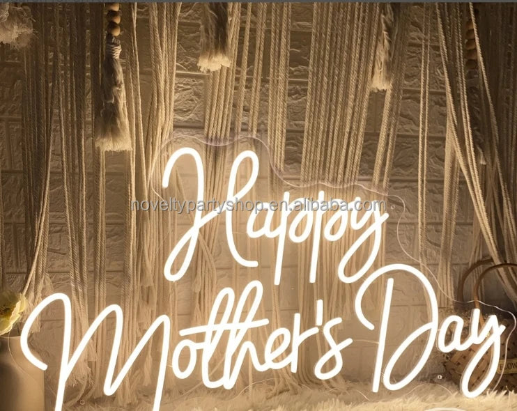 Mother's Day Decorations Personalized Gifts for Mom Happy Mother's Day Neon Signs