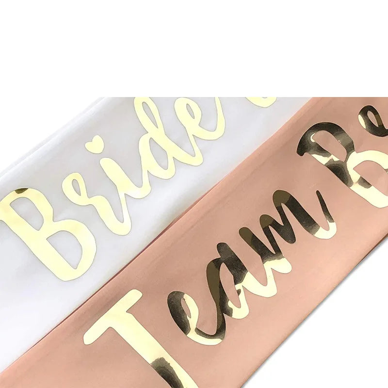 Bachelor Party 1 Novelty Bachelor Rose Gold Glitter Sash Team Bridal Shower Hen Night Bride Will Be