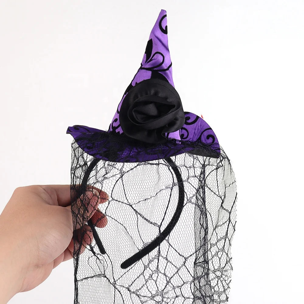 Halloween & Day of the Dead Witch Costume Headdress Witch Hat Halloween Costume Cosplay Party Witch Headdress