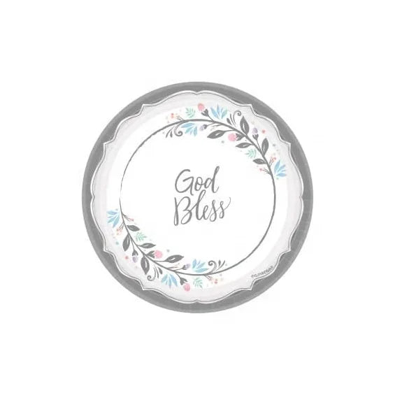 18-Person Plate Napkin Cup Table Stand Hanging Whirlpool Baptism Communion Devotion Blessing Holy Day Cross Design Decoration