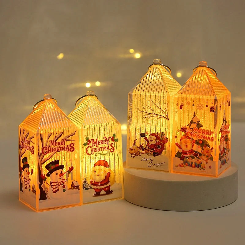 Light Emitting Diode Christmas Crystal Light Candlestick Light Emitting Diode Light Night Light Snowman Decoration Desktop Christmas Light Emitting Diode Light