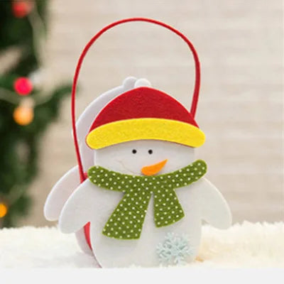 Christmas candy bag creative cartoon cute felt handbag Christmas decorations gift bag