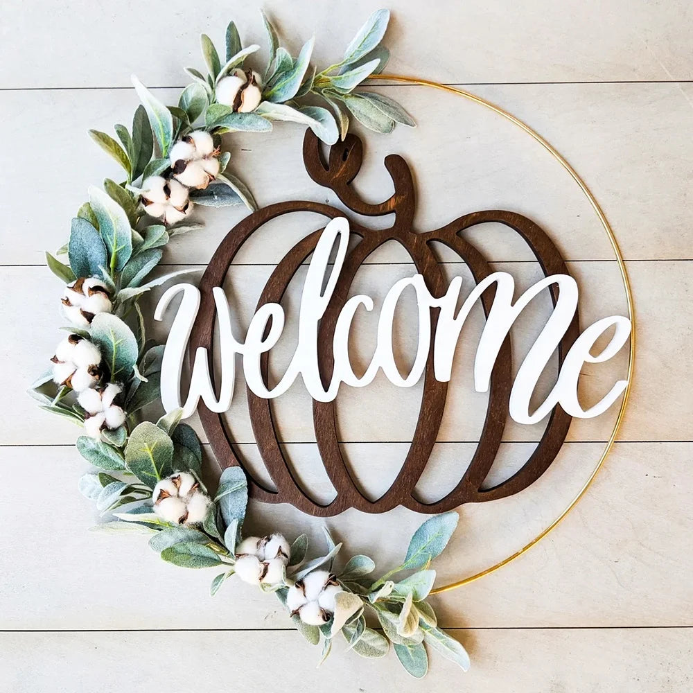 Pet Festival, Fall Wall Art Wooden Laser Cut Fall Pumpkin Decoration Wooden Digital Cut File Laser Glow Forging Cut Welcome Pumpkin Sign