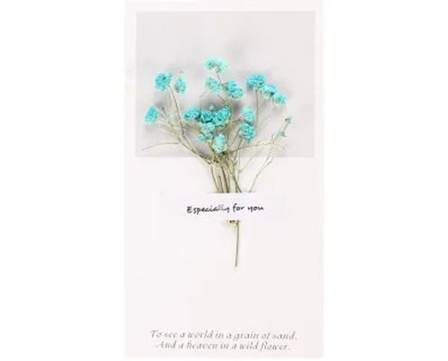 Wooden crafts, newly arrived dried flowers, wedding birthday, teachers' day, thanksgiving, mother's day greeting card, blessing, real flower card