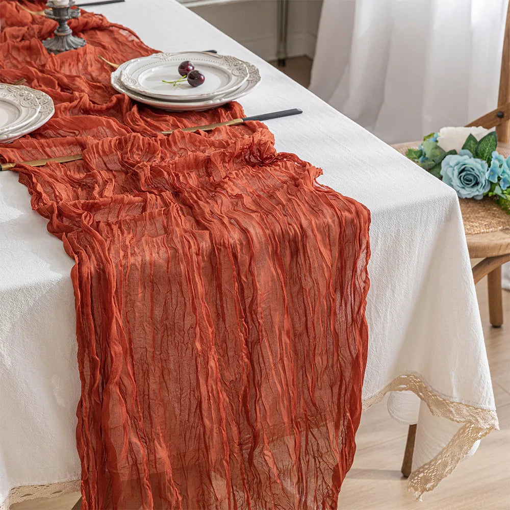 1 Wedding party, farmhouse decoration Washable cotton tablecloth Reusable cheesecloth Slide Christmas Wedding Arch Bohemian party gauze decoration