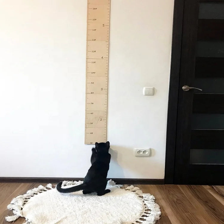 Birthday Party 2 Splicing Wooden Children's Growth Height Meter Ruler Children's Wall Decoration Wall Meter Measurement Sticker 1st Birthday Gift