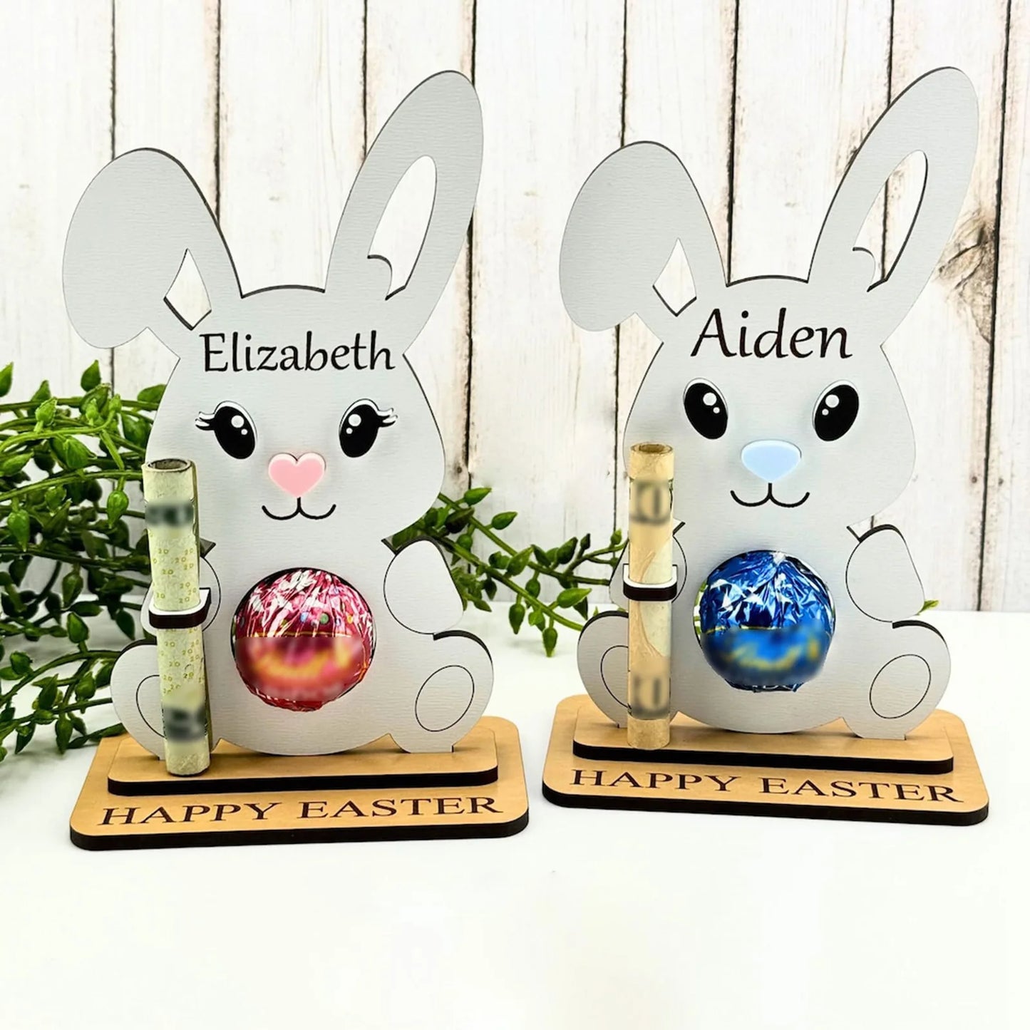 Easter and Thanksgiving 3 Personalized DIY Named Easter Wallet Ornament Easter Bunny Layered Cake Wallet Gift Ornament Cute Bunny Wallet Storage Gifts